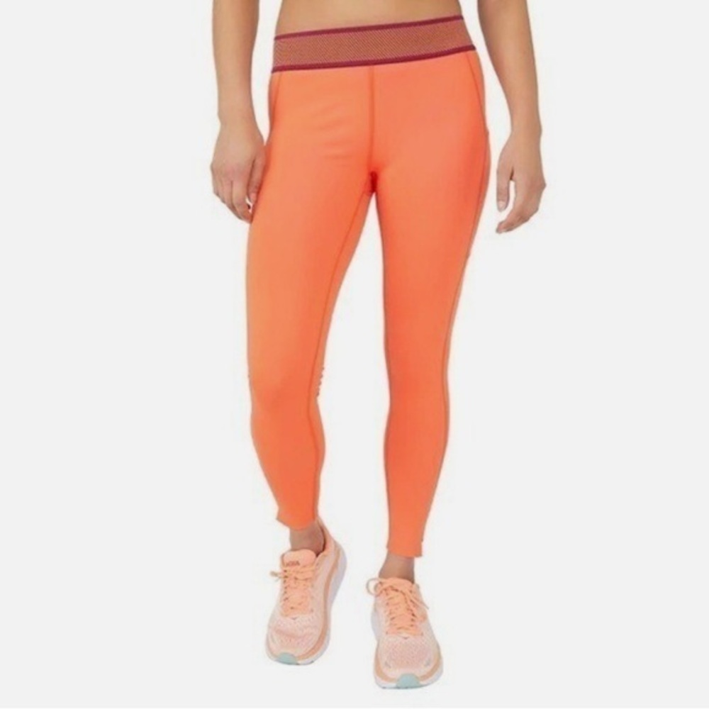 FREE PEOPLE MOVEMENT ENDURANCE TIGHT Orange Leggings Pink Waistband size small